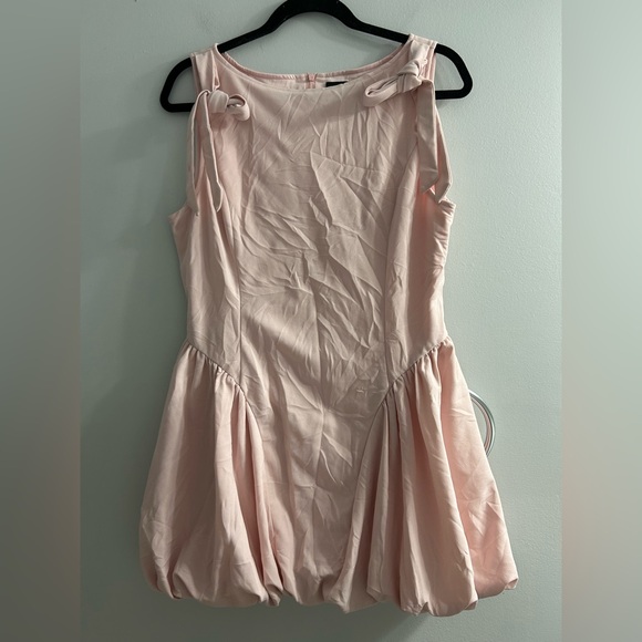 Cider Dresses & Skirts - NWT cider bubble hem drop waist mini dress pink